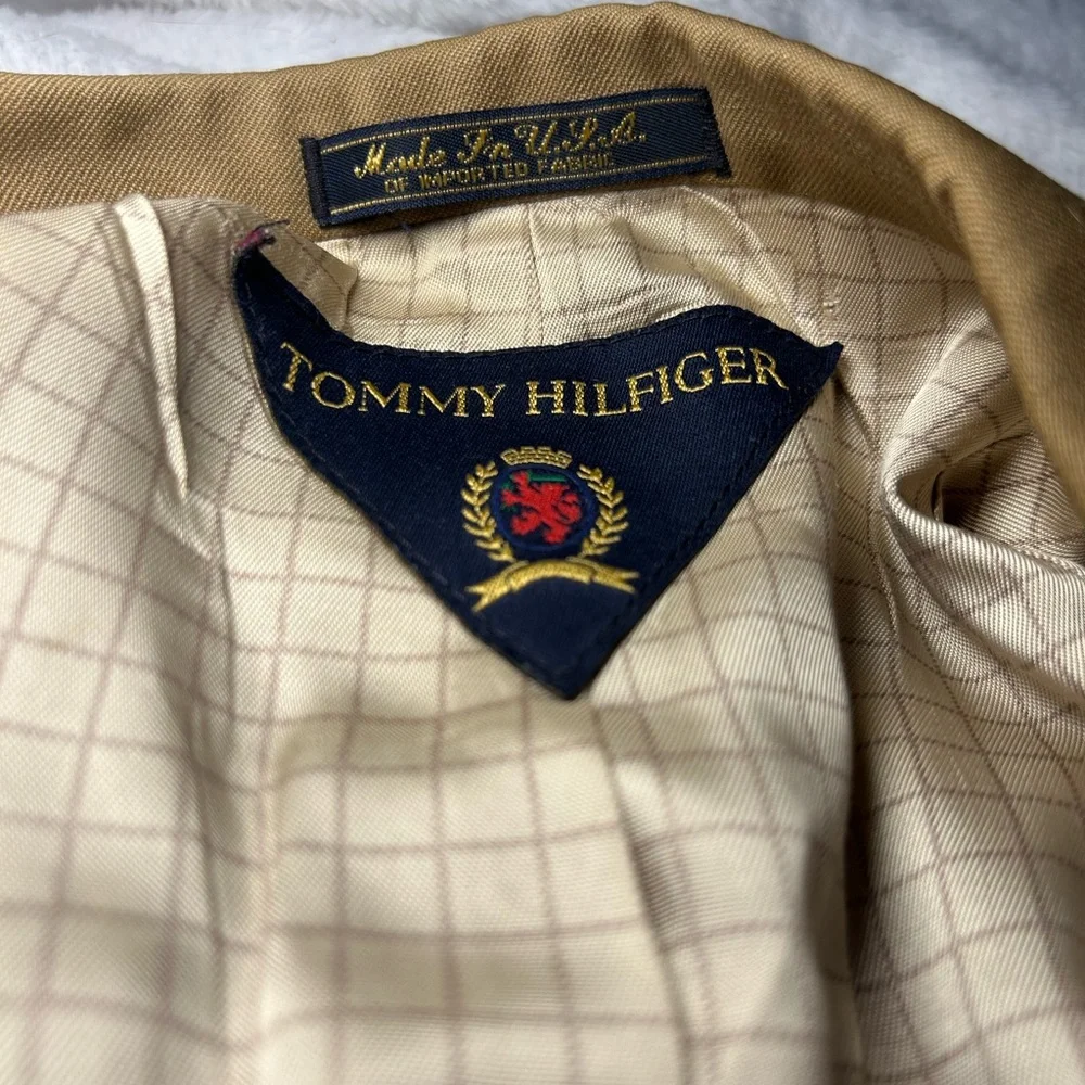Tommy Hilfiger Mens Tan Camel 2-Button Blazer Sport Coat Dillard's Made in USA